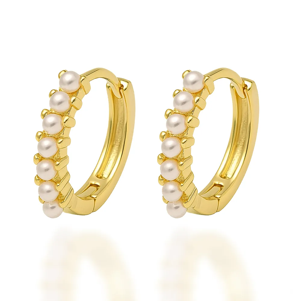 Pearl Hoop Earrings