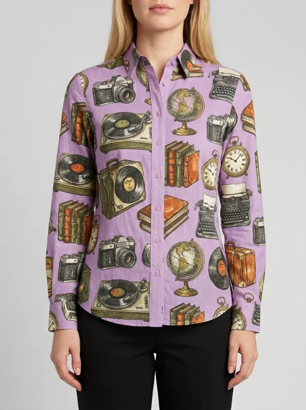 Women's Vintage Hobby Lover Retro Objects Retro Graphic Shirt