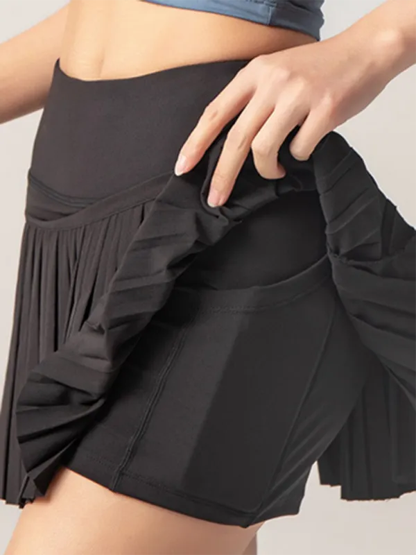 Casual Pleated Knit Skirt
