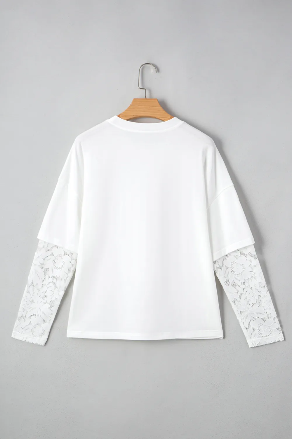 White Lace Long Sleeve Insert Tee