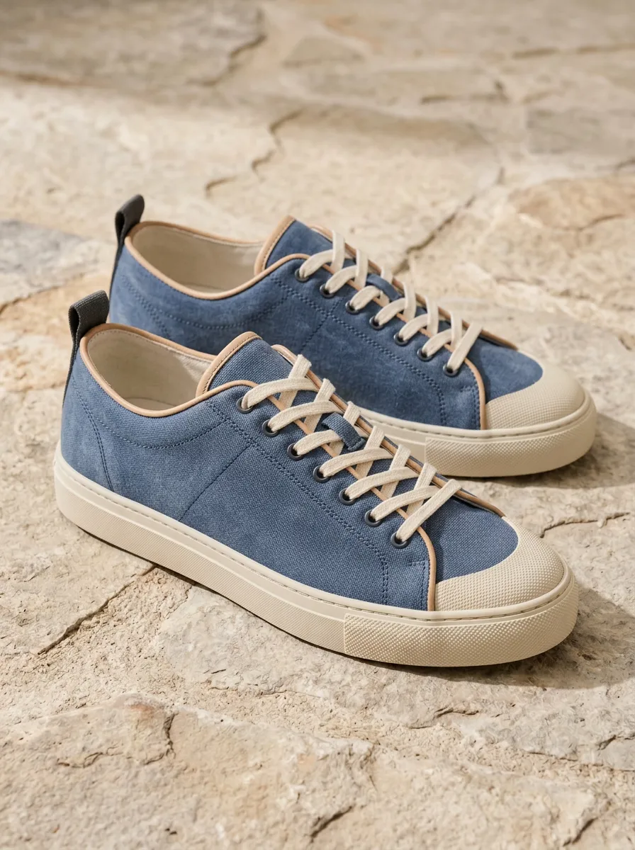 Contrast Sole Geometric Colorblock Canvas Sneakers