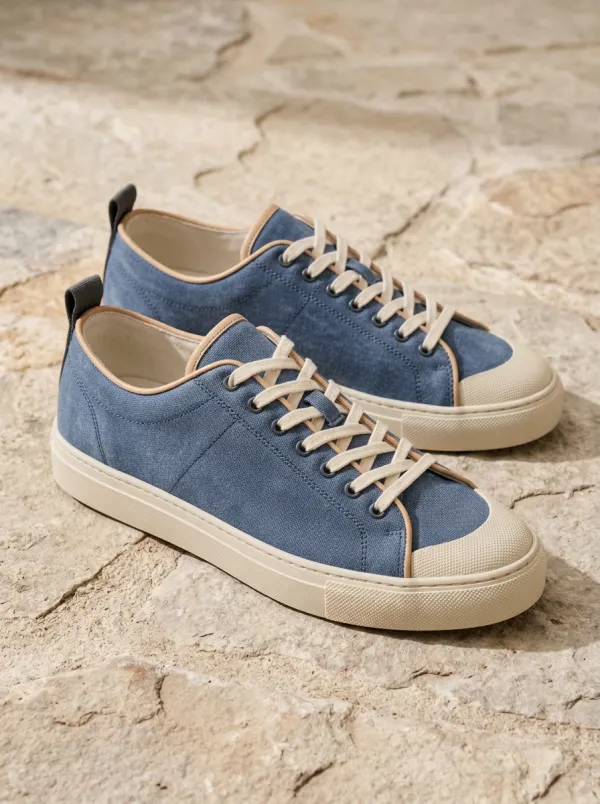 Contrast Sole Geometric Colorblock Canvas Sneakers
