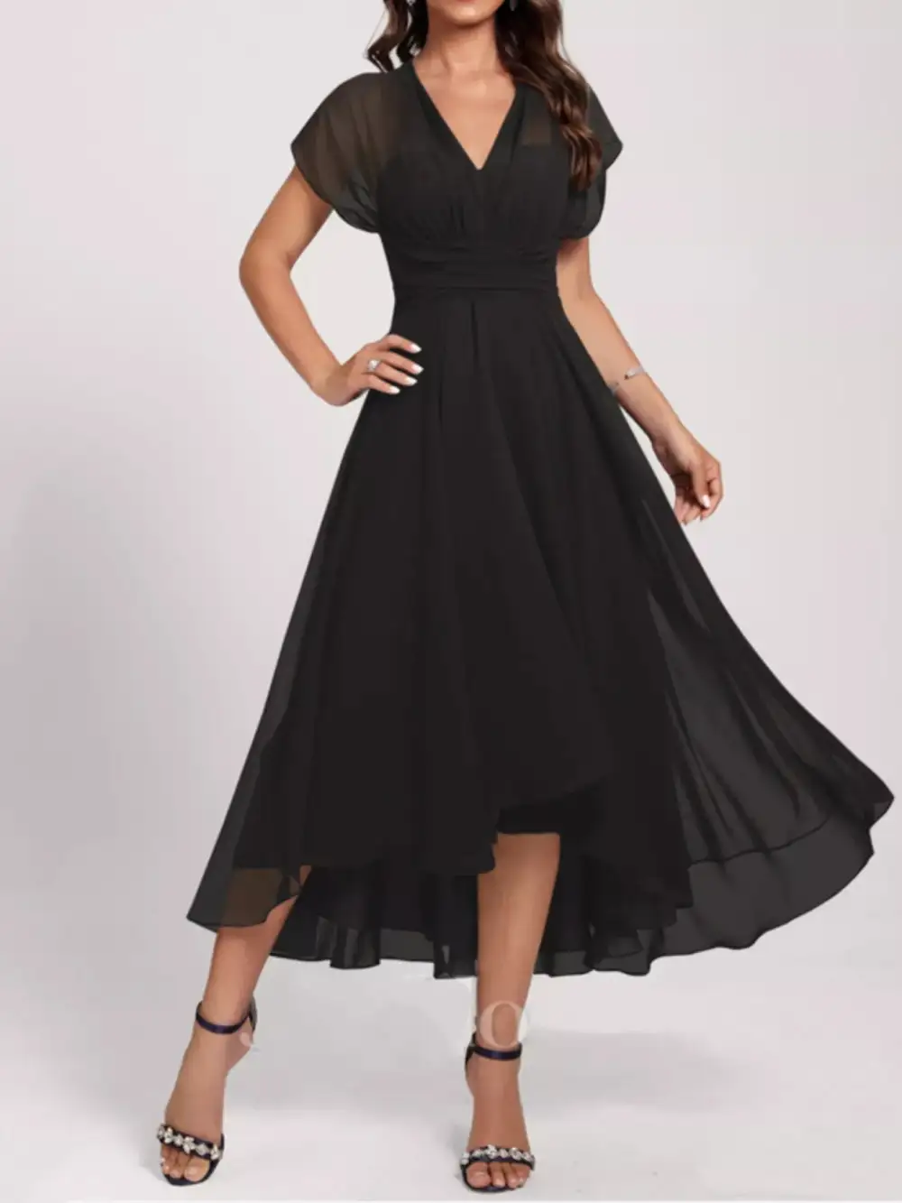 Elegant A Line Midi Dress