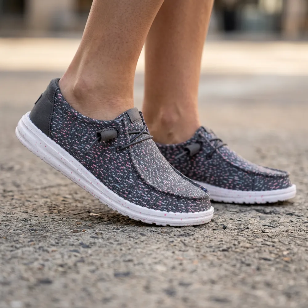 Wendy Stretch Speckle Mesh Lace Shoe