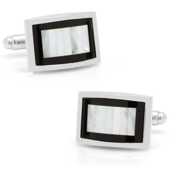 Mother Of Pearl Onyx Cufflinks