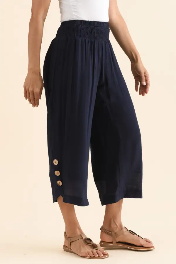 Wide Leg Mid Rise Pants