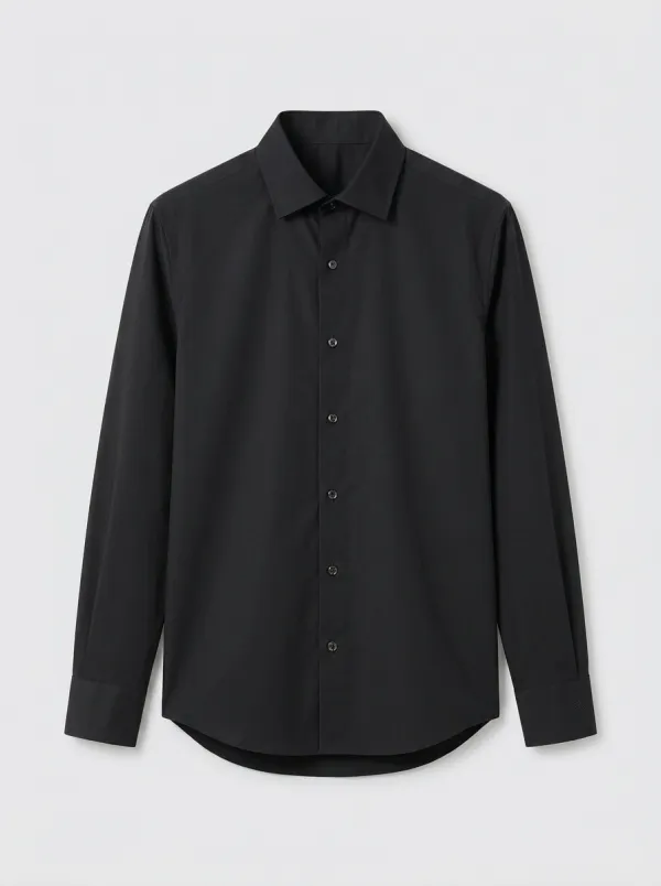 Men's Non-Iron Cotton Solid Sage Green Long Sleeve Dress Shirt