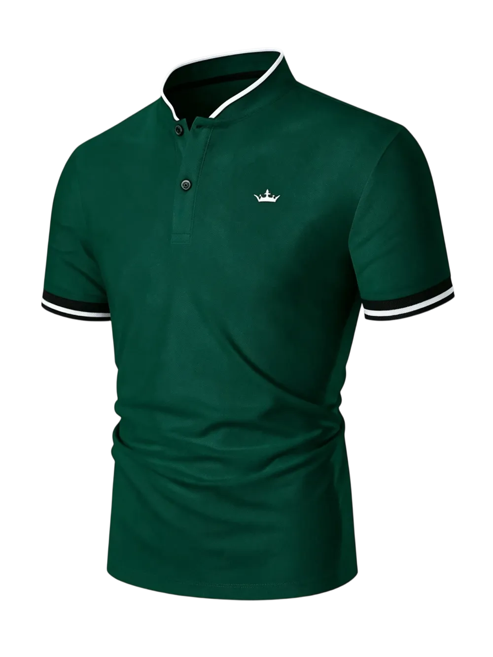 Men's Regular Fit Contrast Trim Polo Shirt Golf Polo Shirts