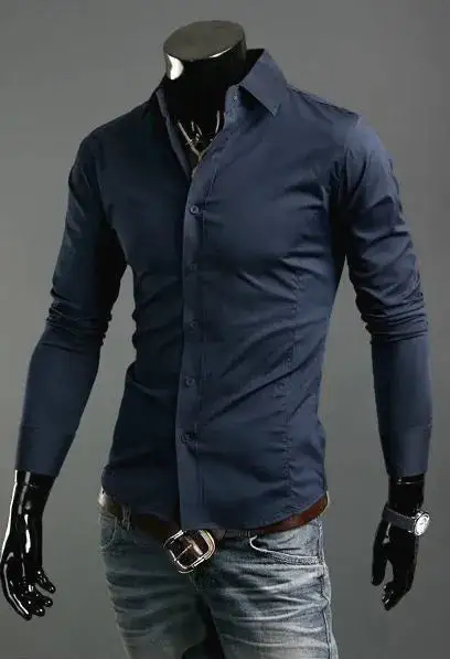 Long Sleeve Slim Fit Business Casual Shirt