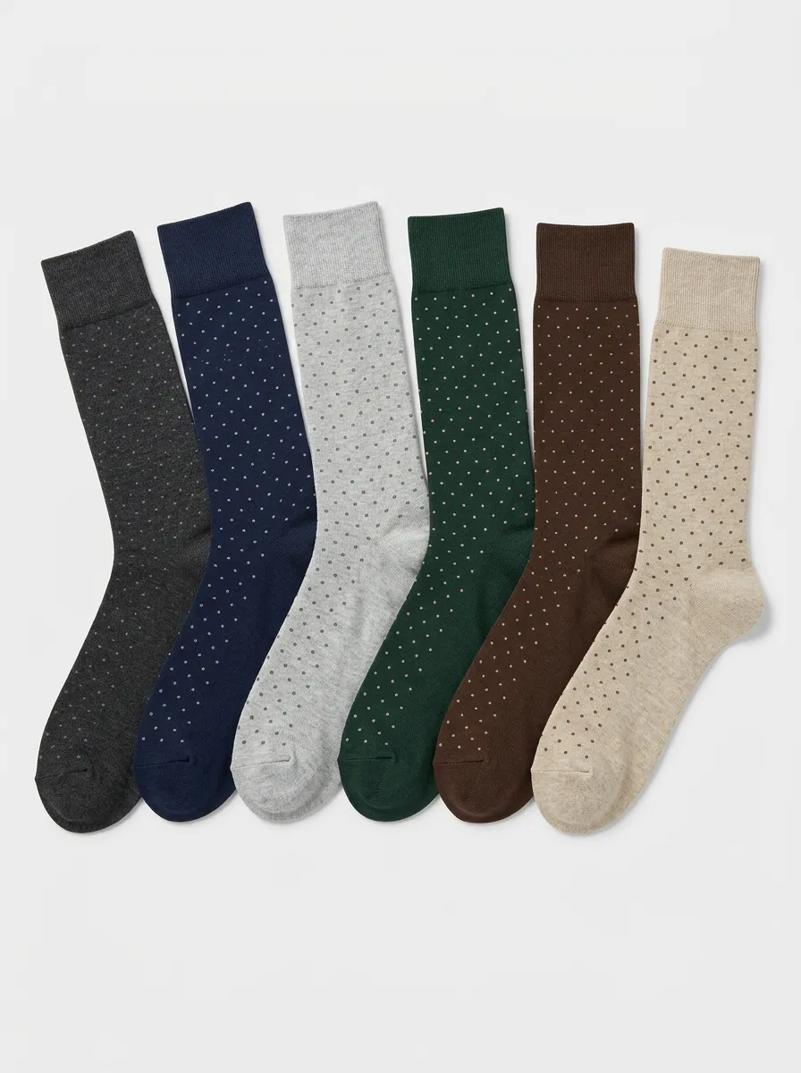 Men's Polka-Dot Classic Crew Socks Set