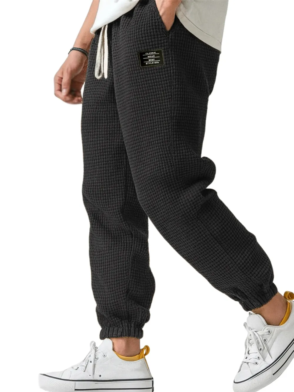 Textured Knit Easy Pants