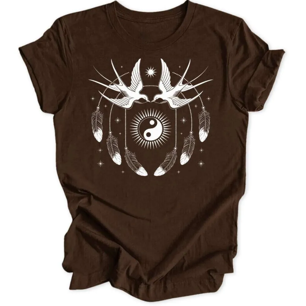 Ying Yang Swallows Unisex T-Shirt