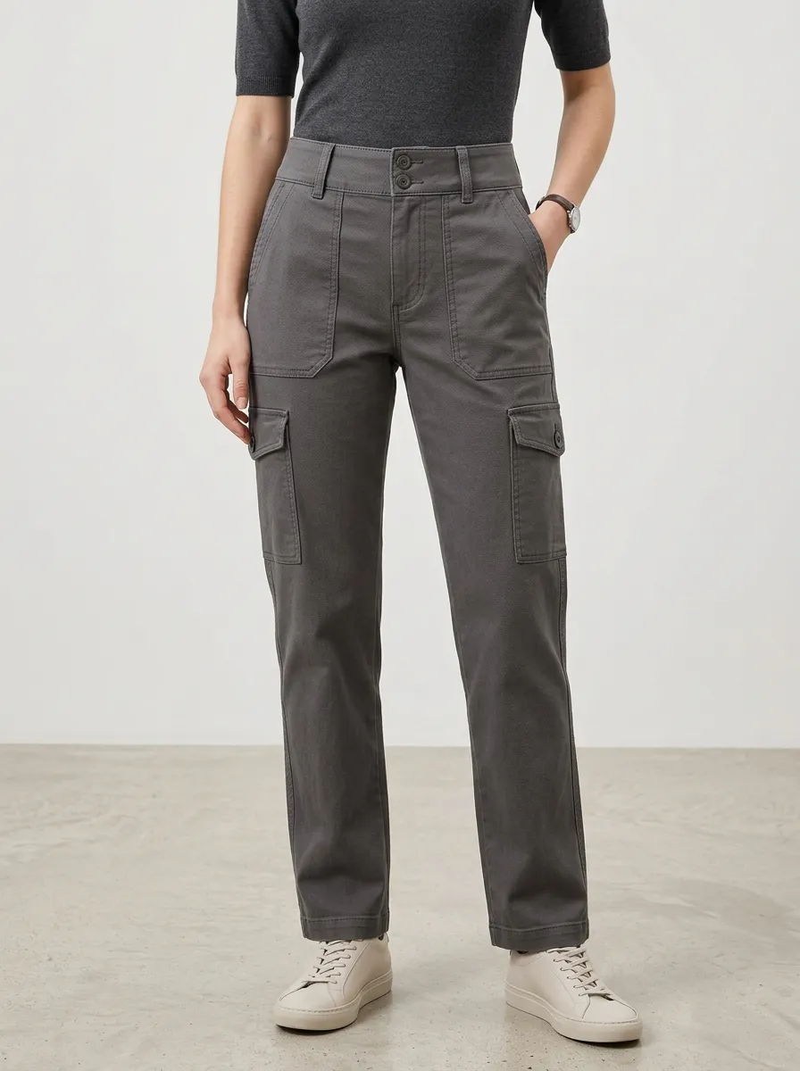 Women's Active Day Multi-Pocket Utility Straight Pants