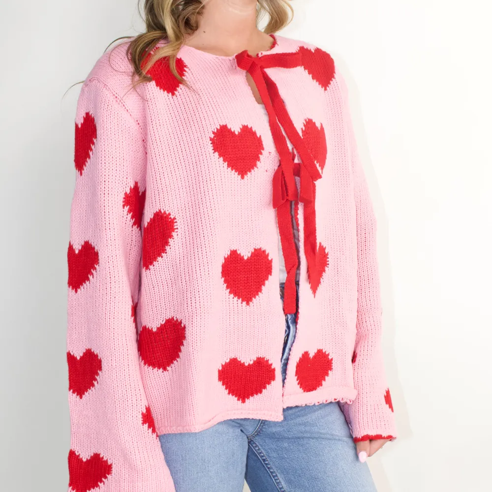 Open Front Tie Front Cardigan