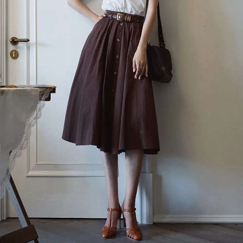 Polished Soft Everyday Casual Denim Skirt