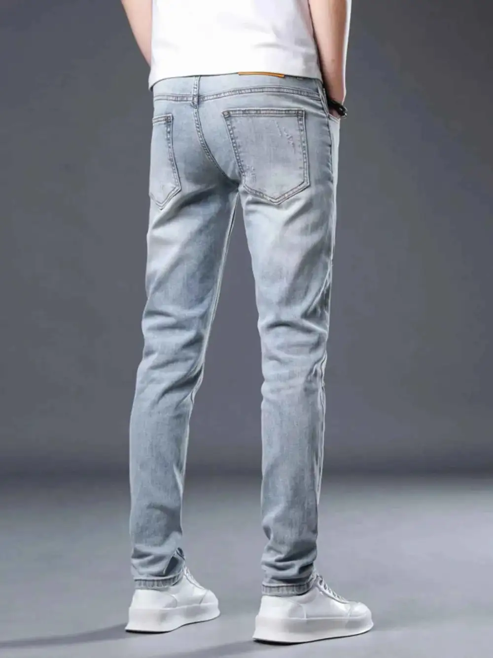 Casual Distressed Slim Fit Jeans