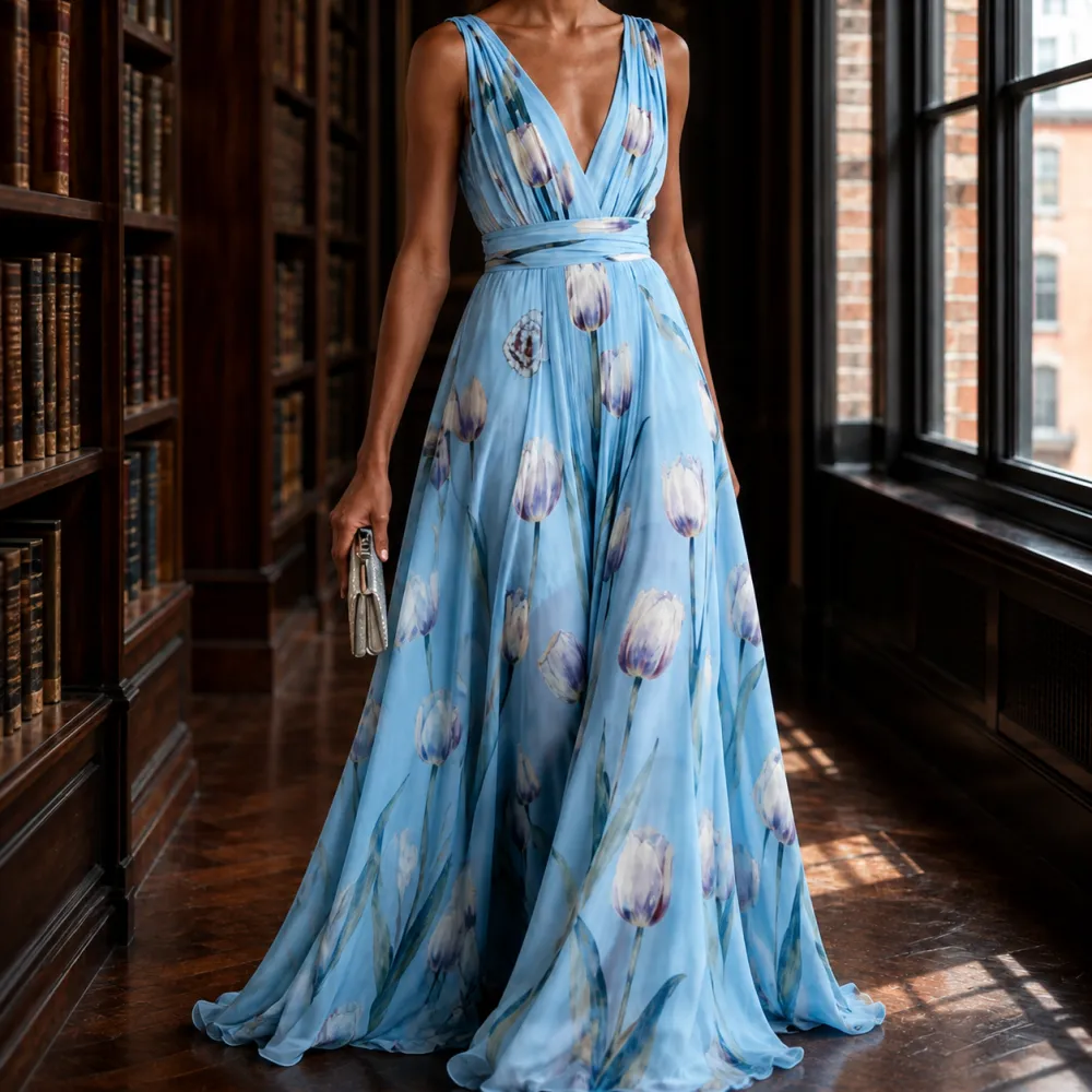 Printed Soft Maxi Dress