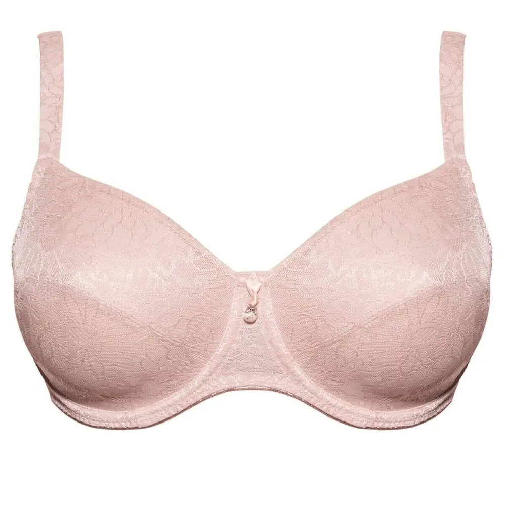 Women's Full Coverage Molded Seamless Three-Part Cup Floral Detail Bra