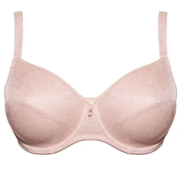 Women's Full Coverage Molded Seamless Three-Part Cup Floral Detail Bra