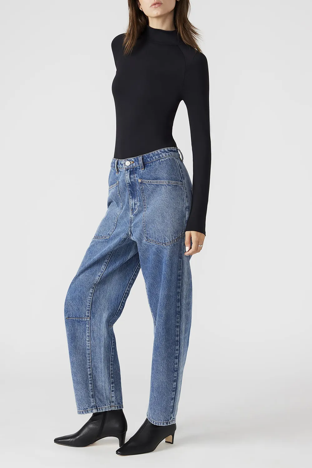 HIGH NECK BODYSUIT BLACK