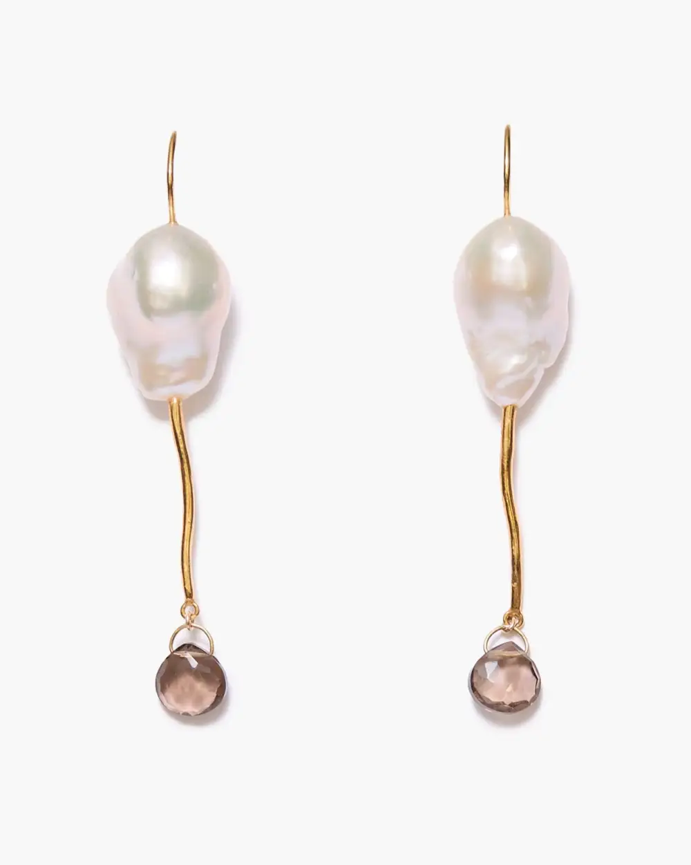 Dainty Pearl Gemstone Statement Earrings