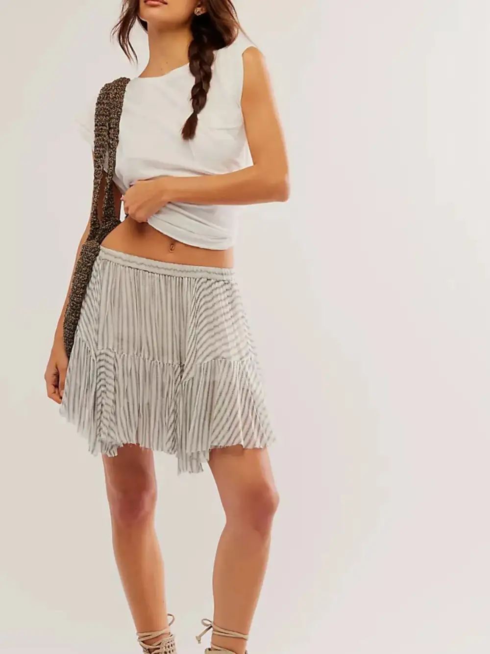 Comfy Mesh Printed Skirt