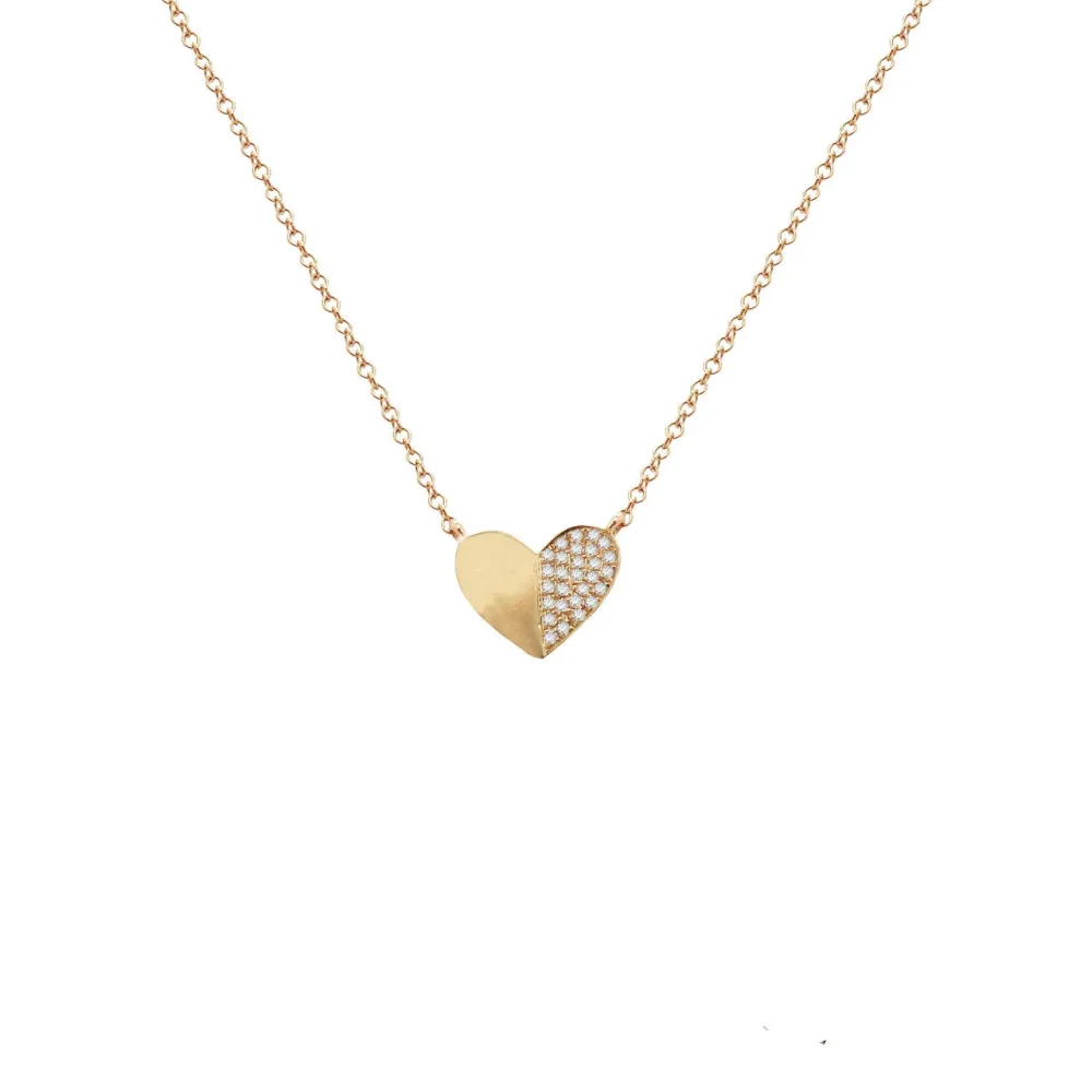 Classic Timeless Heart Diamond Necklace