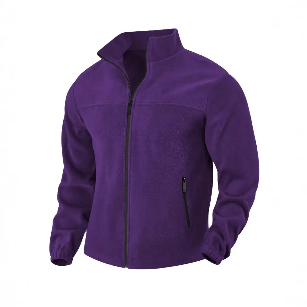 Zip-Front Fleece Casual Outerwear Jacket