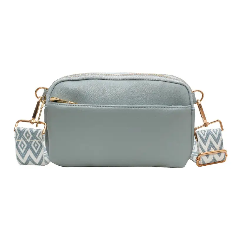 Soft Compact Faux Leather Square Crossbody Bag