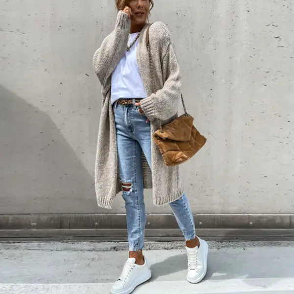 Oversized Knit Duster Longline Cardigan