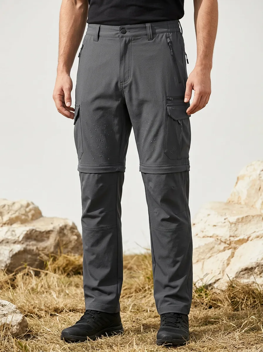 Men's Summit Travel Waterproof Zip-Off Tactical Cargo Pants