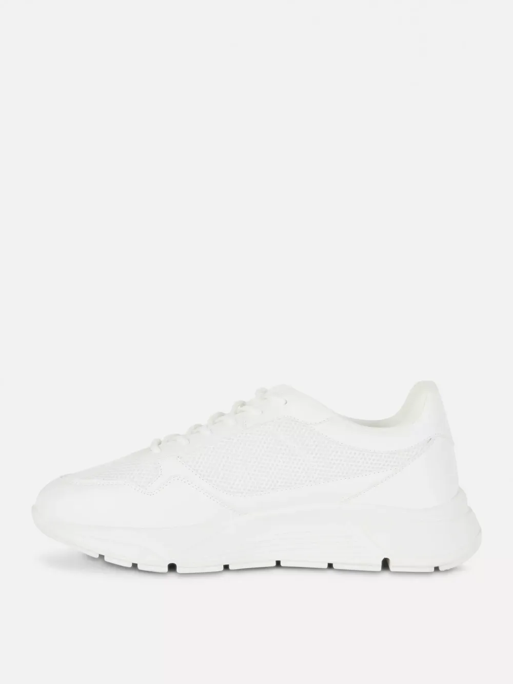 Classic Net Surface Thick Sole High Heels Lace-Up Sports Shoes
