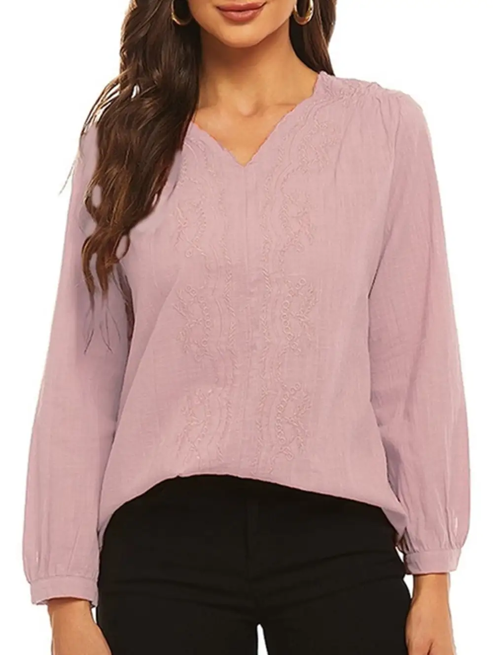 Simple V Neck Blouse
