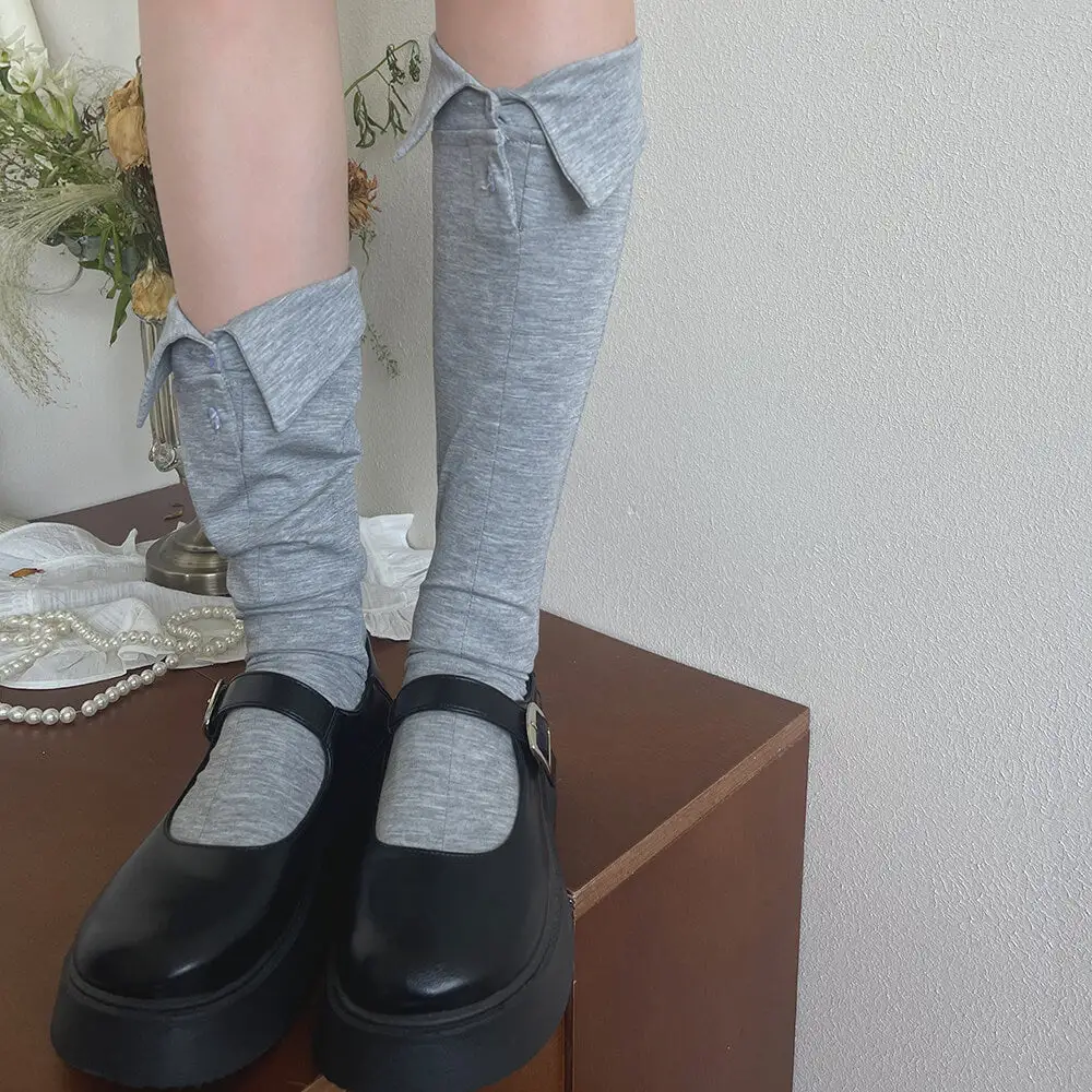 Preppy Collar High Socks