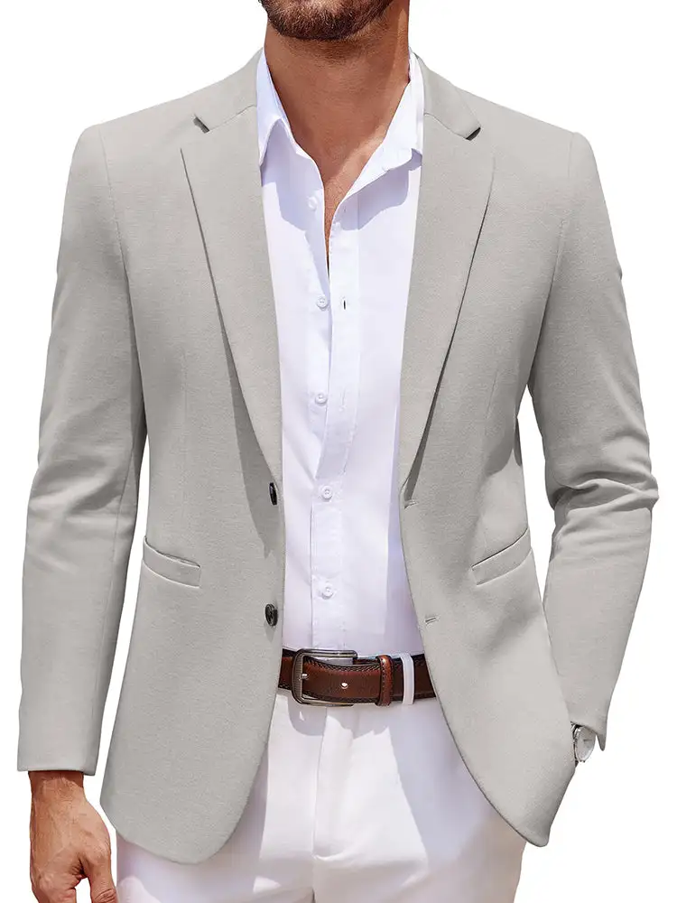 Casual Knit Two Buttons Suit Jackets