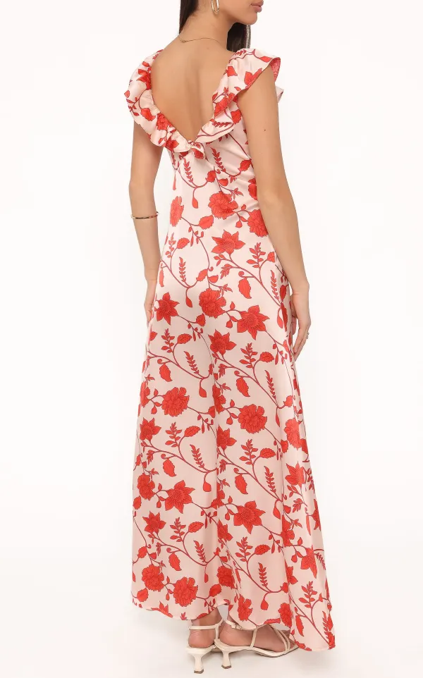 Floral V-Neck Maxi Dress