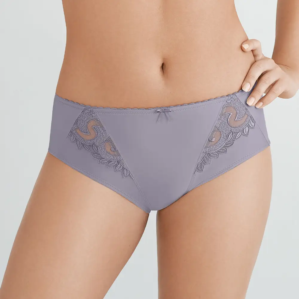 Women's Embroidery Satin Decorative Bow Shaping Brief Panty