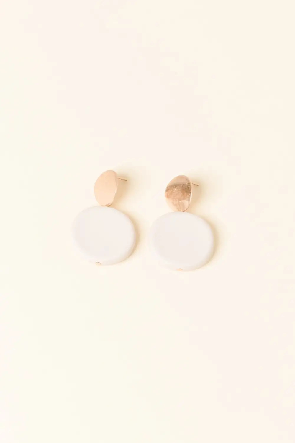 Disc Circular Drop Earrings