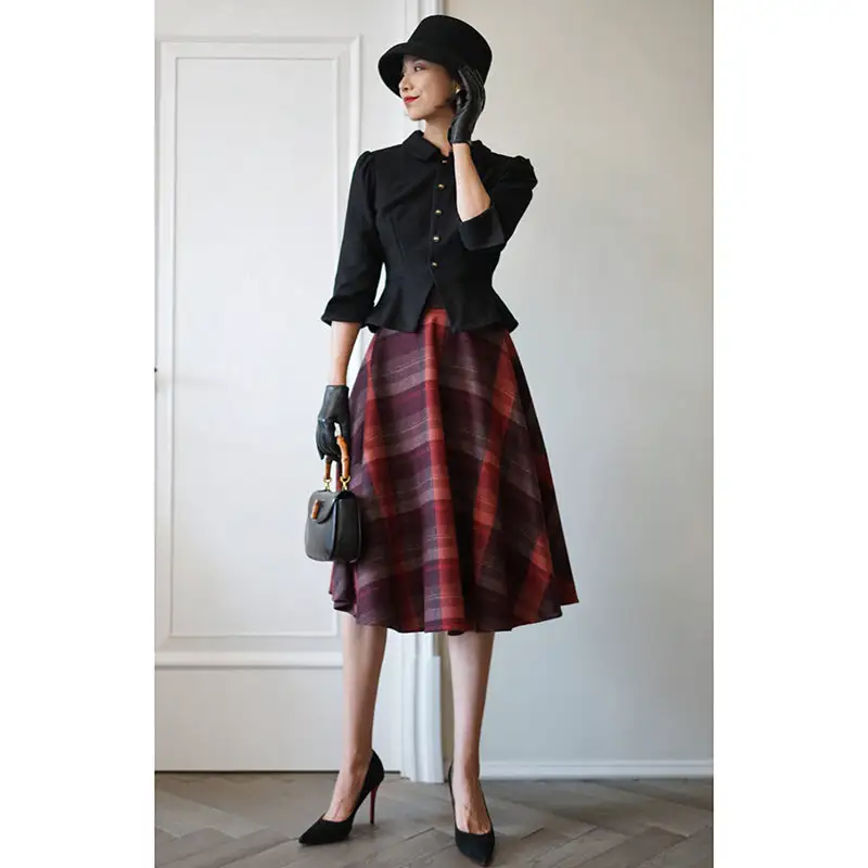 Urban Campus Everyday Casual Plaid Skirt