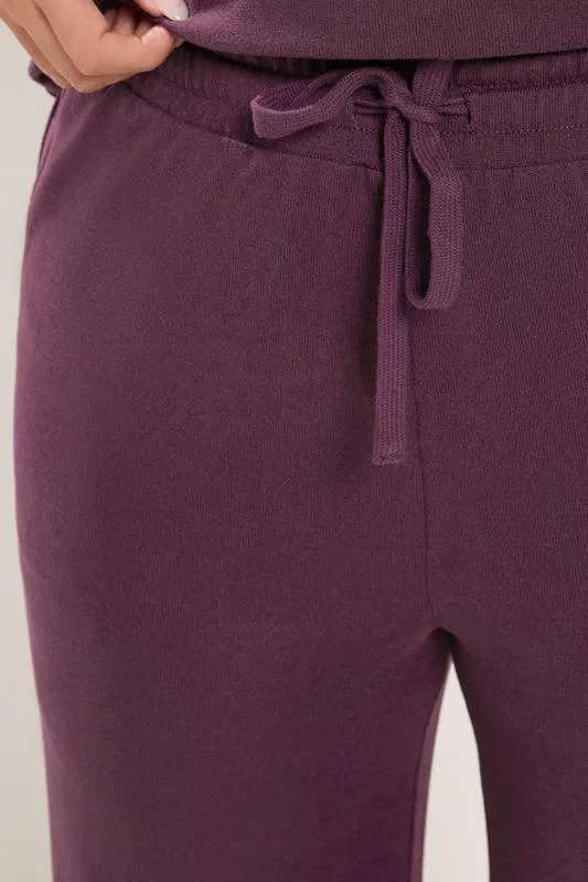 Purple Tie Waist Trousers detail 3