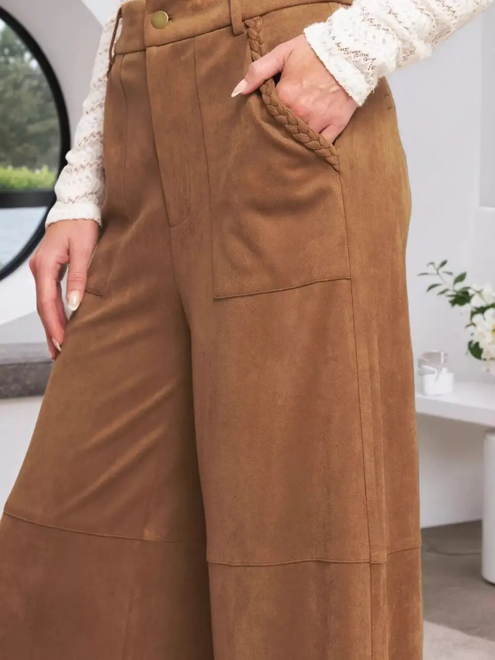 High-Waisted Wide Leg Pants