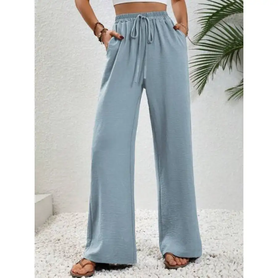 Easy Wide Leg Drawstring Pants