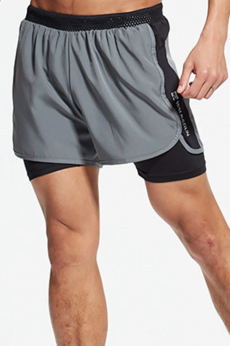 Quick Dry Breathable Storage Pocket Athletic Shorts