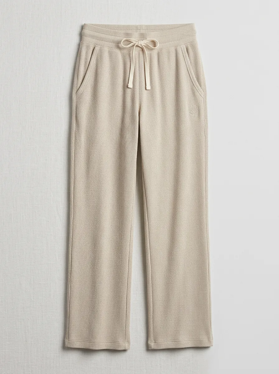 Women's Comfort Drawstring Waffle Lounge Pants