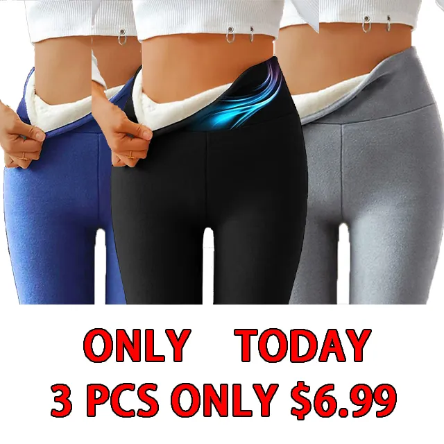 3Pack Women's Fleece Pants Tights Leggings Fleece lined  High Waist Tights Casual / Sporty Athleisure Weekend Yoga Micro-elastic Ankle-Length Tummy Control