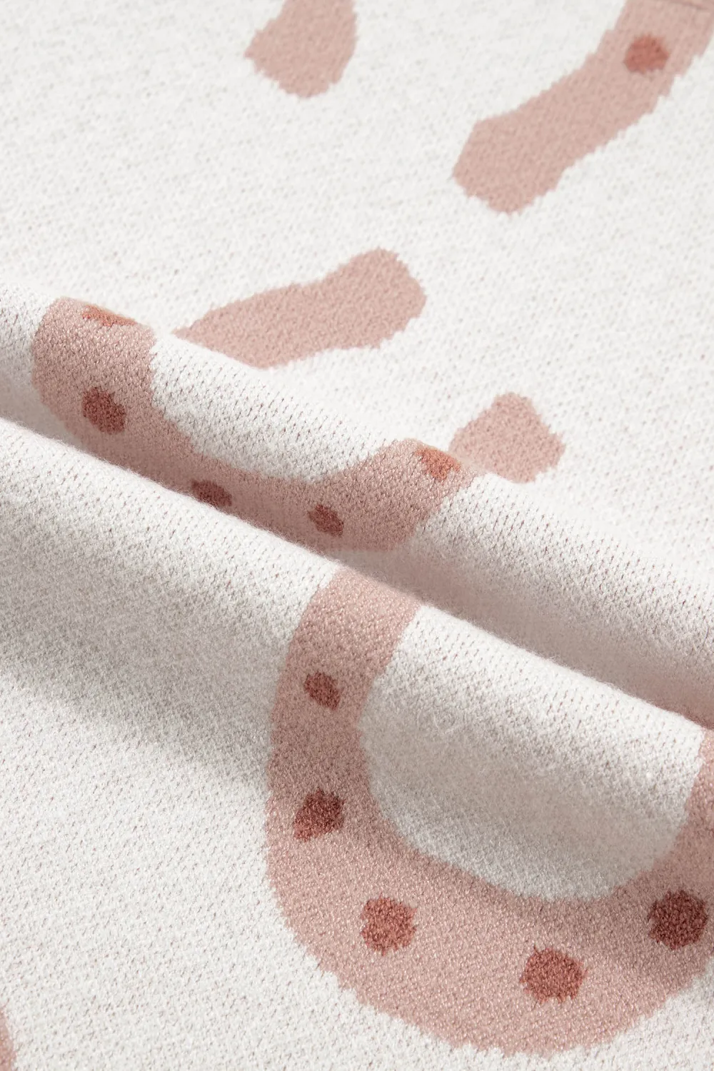 Beige Horse Shoe Print Tee