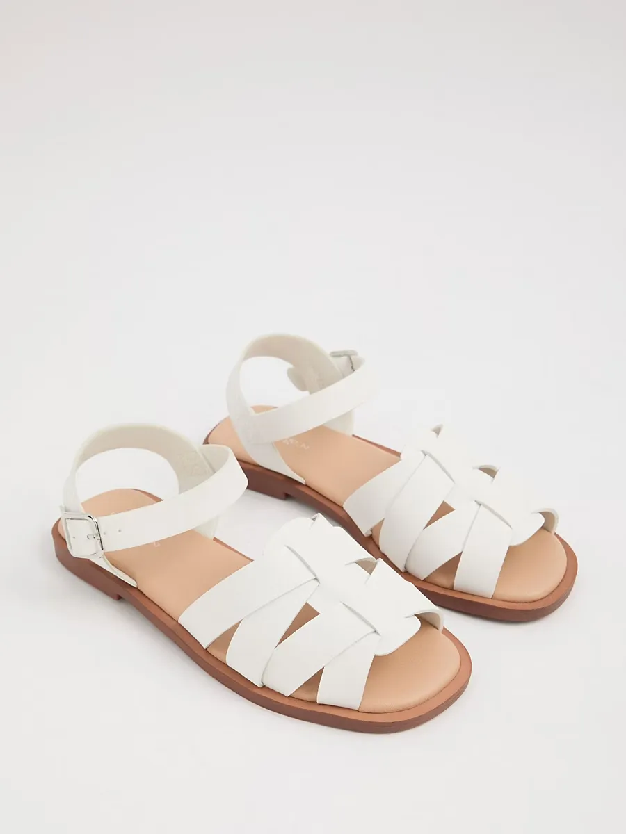 White Gladiator Sandals