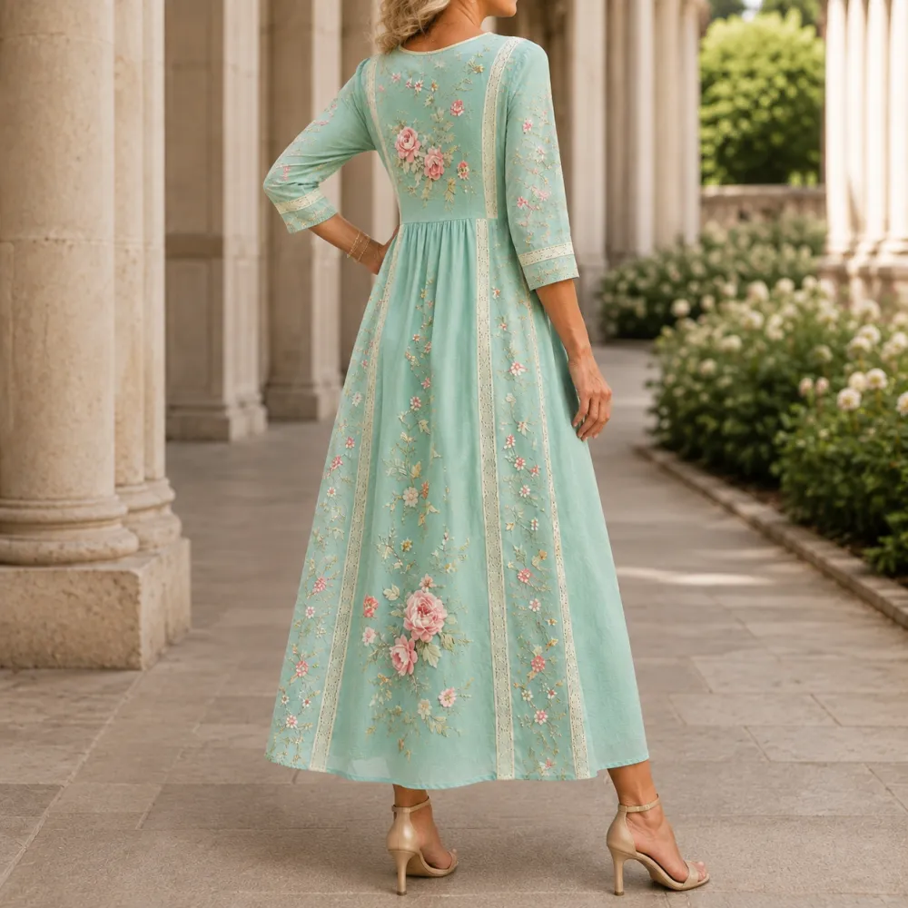 Modern Refined Women's Floral Maxi Dress