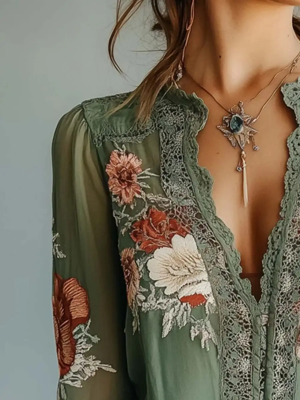 Lace Detail Blouse