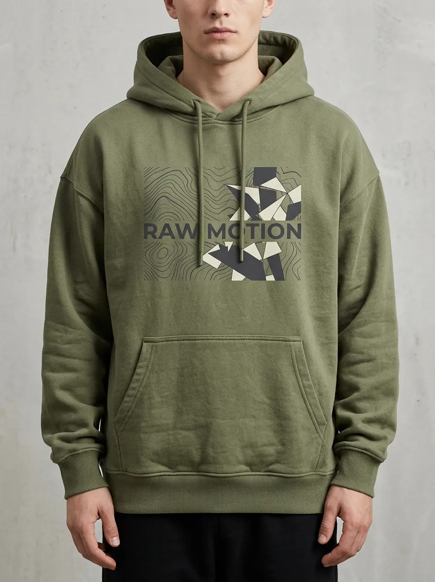 Topographic Geometric Men's Graphic Hoodie